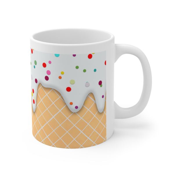 Imaging Architects Vanilla Ice Cream Drip Ceramic Mug