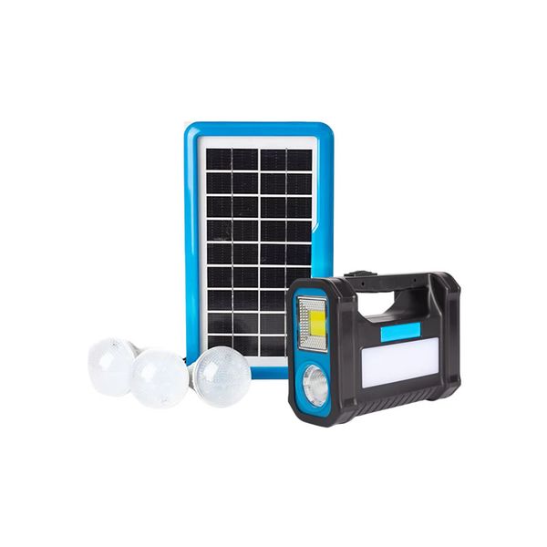 DC9V Solar Panel Lighting System With 3 Bulbs