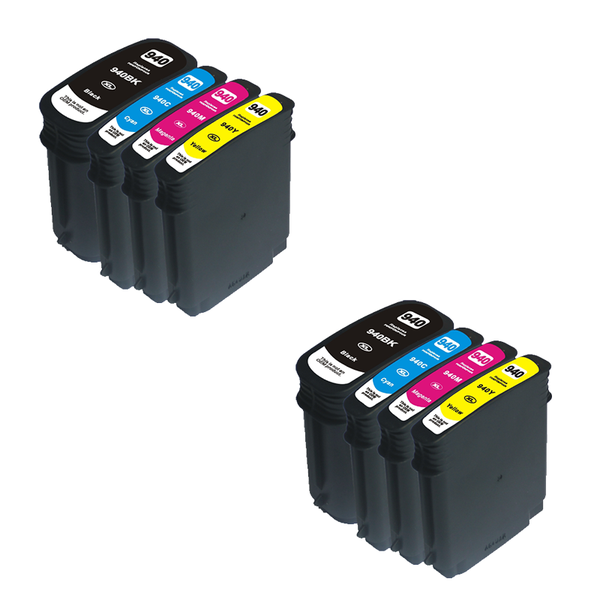 HP 940 XL Ink Cartridges (CMYK) Bundle - Compatible with