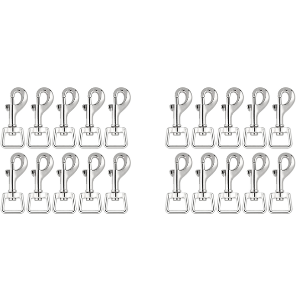 20Pieces Snap Hooks For Dog Leash Collar Linking Heavy Duty Swivel