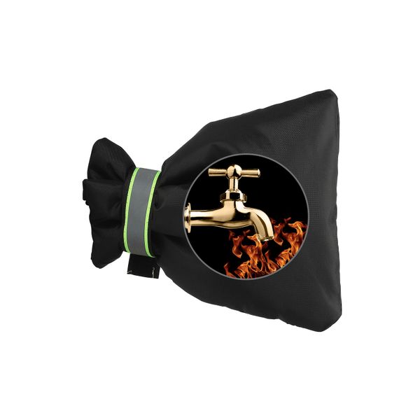 Black Reflective Faucet Cover 18x15 Centimeter Insulated
