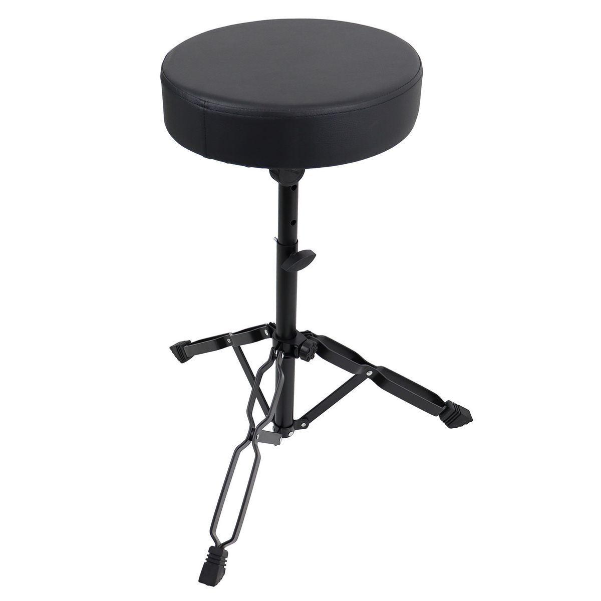 Drum Throne Adjustable Height Swivel Padded Seat Anti-Slip Base Adults Kid