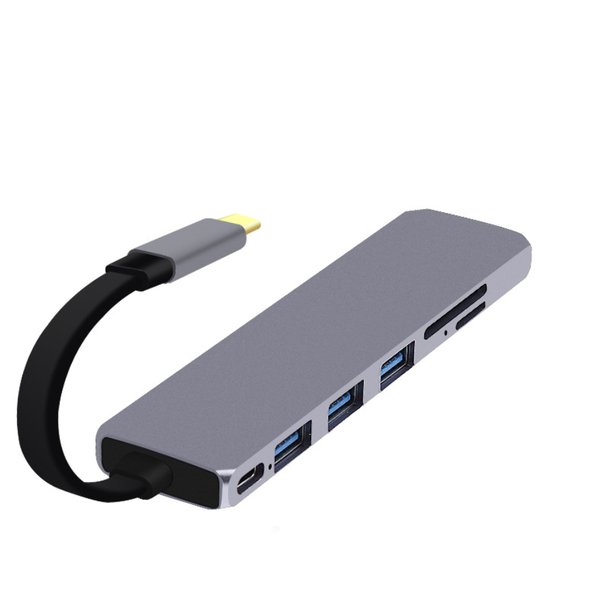 7 in 1 Type-C Multiport Adapter USB-C HUB With 4K HD USB 3.0 SD/TF Card