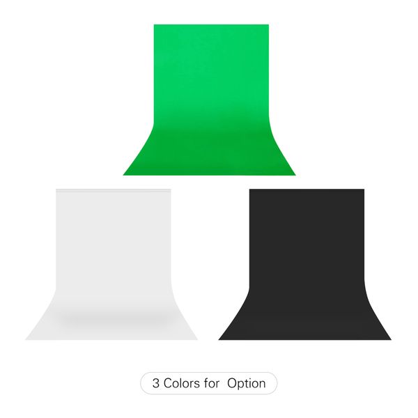 3x3.6m Photography Background Screen with 4 Pieces Clips White