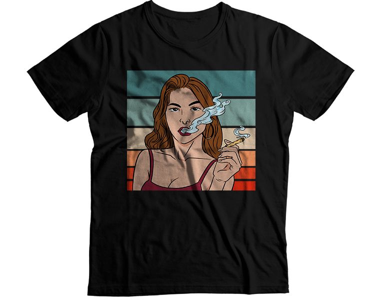 Woman Smoking A Cigarette T-Shirt