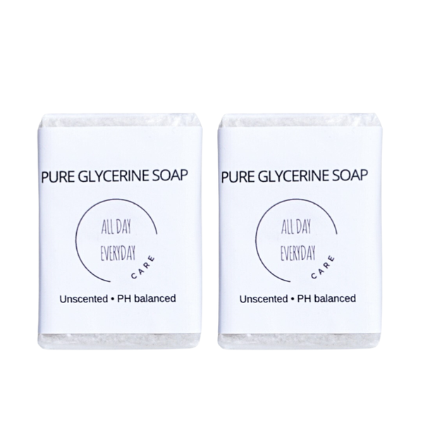 Unscented Colour Free pH Balanced Pure Glycerine Soap x 2