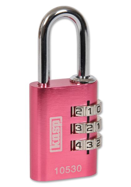 Kasp Security (K10530PIND) Padlock, Combination, Aluminium, 30mm, Pink