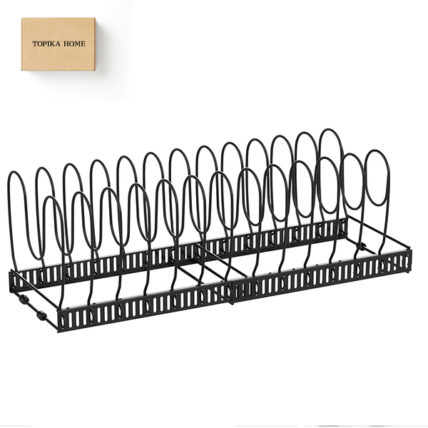 Topika - Expandable Pot and Pan Rack with 13 Adjustable Dividers - 30-58cm