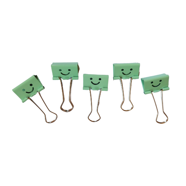 Smiley Face 25mm Binder Paper Clips - 48 units