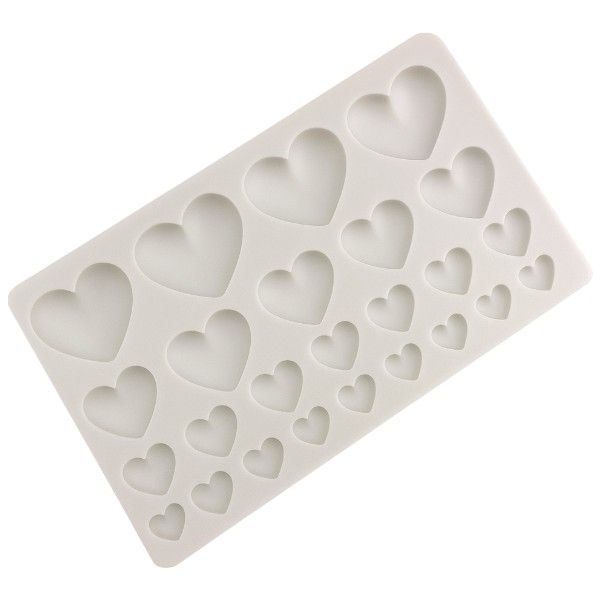 Food-Grade Silicone Bubble Heart Mold With Various Sizes - Beige