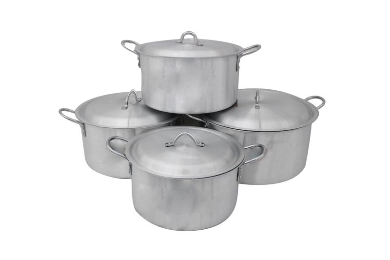 8 Piece Pure Aluminium Extra-Large Casserole Pot Set - Megna Set