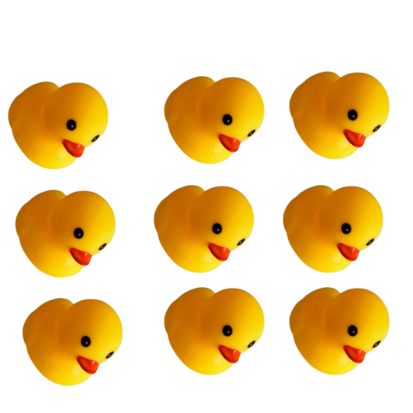 Pack of 9 yellow ducks