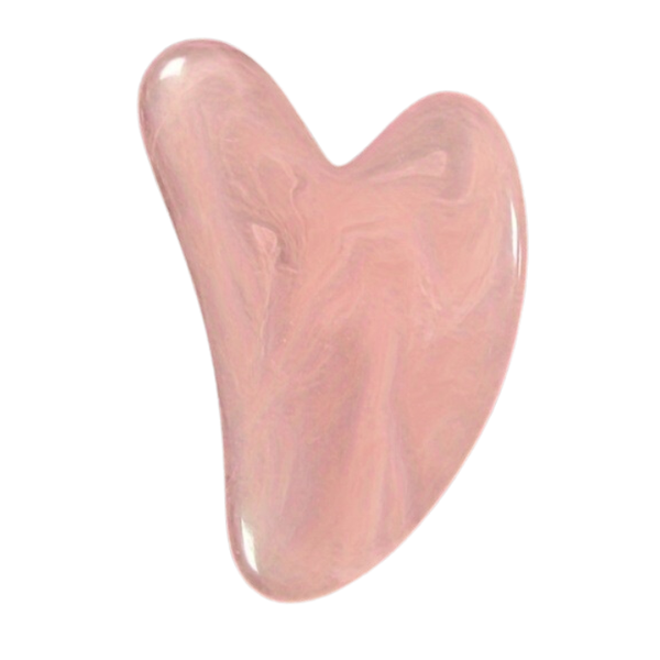 Gua Sha, Tool, Natural Rose Quartz, Face Massaging Tool, Heart-shaped