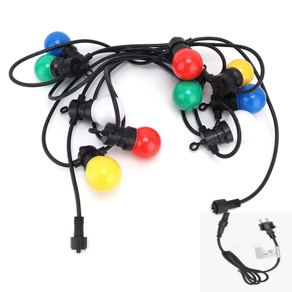 DrLight Colorful Bulb String Light For Outdoor,Garden 220v - 5m (10 Bulbs)
