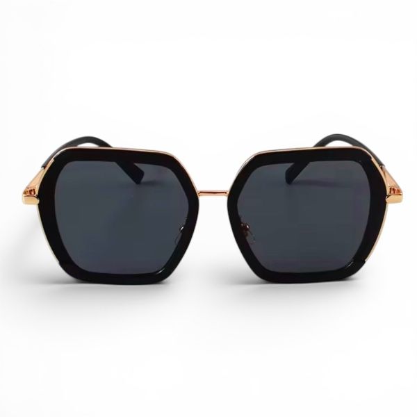Aben Women Oversize Black-Gold Square