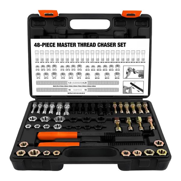 48-Piece Thread Chaser Set With Case
