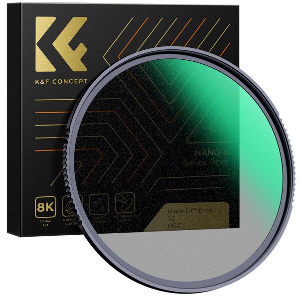 K&amp;F 58mm Black Mist Diffusion Effect Filter 1/2 Nano-X Series | KF01.1651