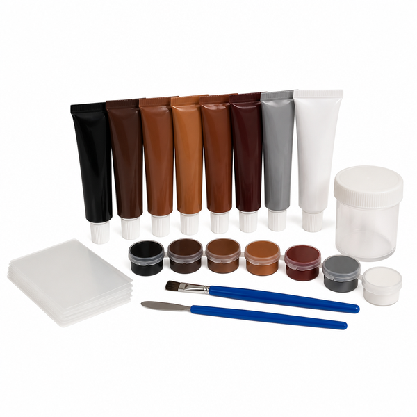 Leather and Vinyl Repair Kit with 7 Intermix Colors and 3 Grain