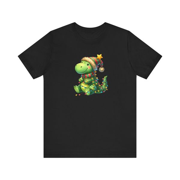 Festive Dino Kids T-shirt (Black)