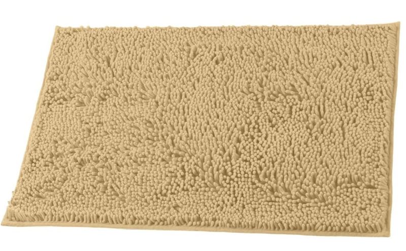 Wonder Towel Chenille Microfibre Bathroom Bath Mat Quick Dry Beige L