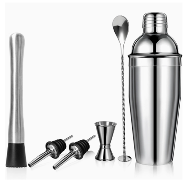 Silver Stainless steel Cocktail &amp; Barware Tool Set