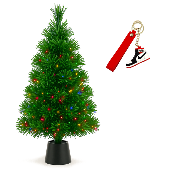 Christmas Tree 30cm Fiber Optic Tree With AA Batteries and FreeKey Ring