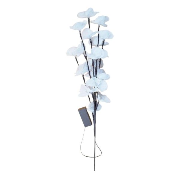 1 Piece 20 Orchid LED Lights With Flexible Branches - White