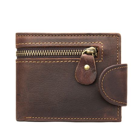 Genuine Leather Wallet -A8 Dark Brown Image