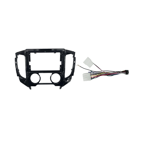 Blackspider 9" Trimplate with SWC Harness Compatible with Mitsubishi Triton