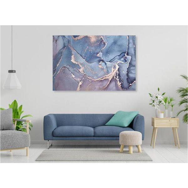 Pinky Purple Abstract Canvas - 119 x 84cm (Landscape)