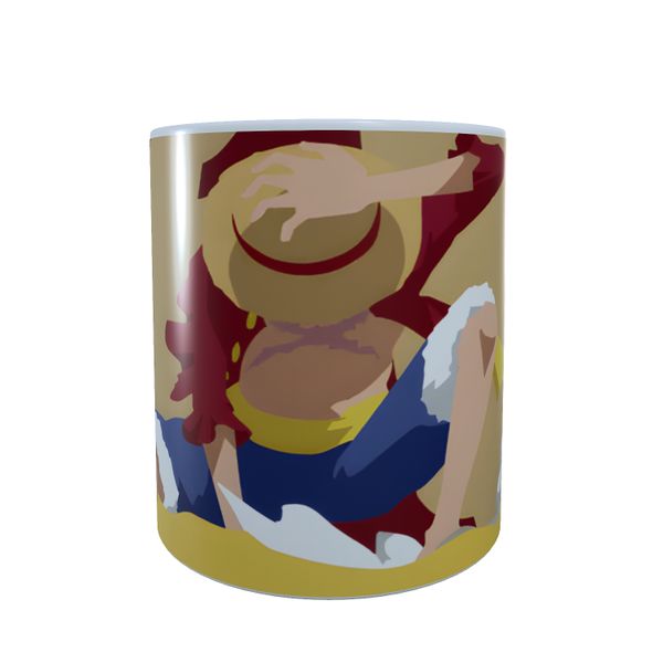 Luffy Power Up 2 Minimal Style - One Piece Coffee Mug