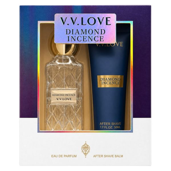 Pack of 2 - V.V.LOVE Diamond Incence Premium Eau de Parfum Mens Gift Set