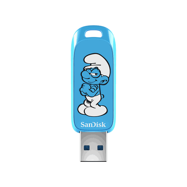 SanDisk Smurf USB Flash Drive 64GB, Up to 130MB/s - SDCZIS-064G-G46