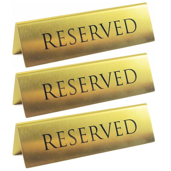 Metal Reserved Table Signs - Pack of 3