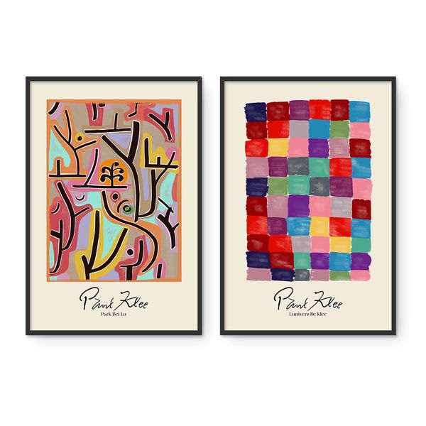 Cape Art Framed Canvas 2 Piece 40x60cm Klee Abstract