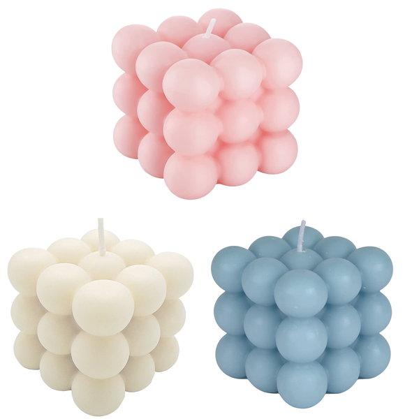 Scented Soy Wax Bubble Candle - 3 Pack