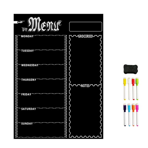 A3 Magnetic Whiteboard Sheet for Kitchen Fridge with 8 Pen(Black)
