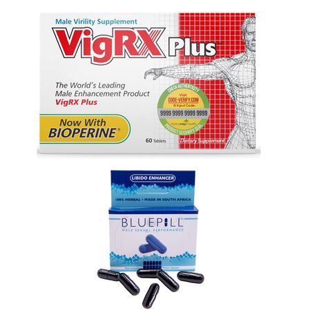 VigRX PLUS and Blue Pill Mega Man Combo Image