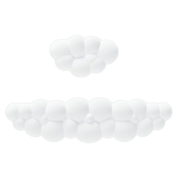 Shaped Design Wrist Rest Pads - White image