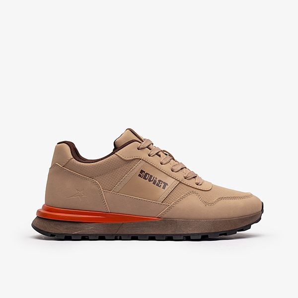 Soviet Men's Navo Casual Low Cut Sneakers - Taupe/Choc/Orange
