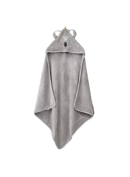Coral Fleece Kids Bath Towel Animal Baby Hooded Towel (Koala)