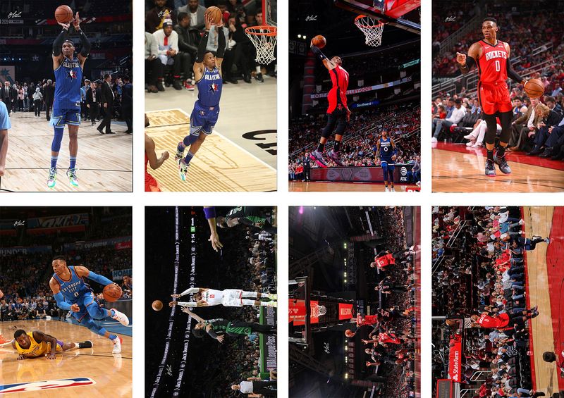 8 Pieces NBA Russell Westbrook Posters 11.5x16.5 Inch