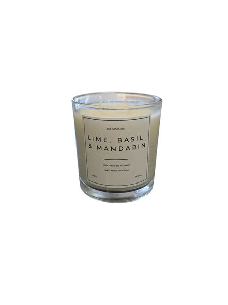 250g Scented Soy Wax Aromatherapy Candle - Lime, Basil and Mandarin