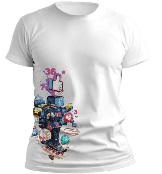 PepperSt Men's White T-Shirt - Facebook Man
