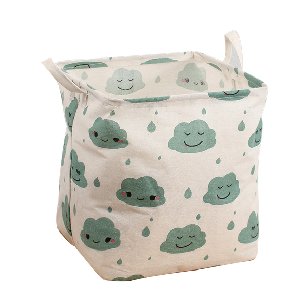 Cute Blue Cloud Cotton Collapsible Storage/Laundry/Toy Basket