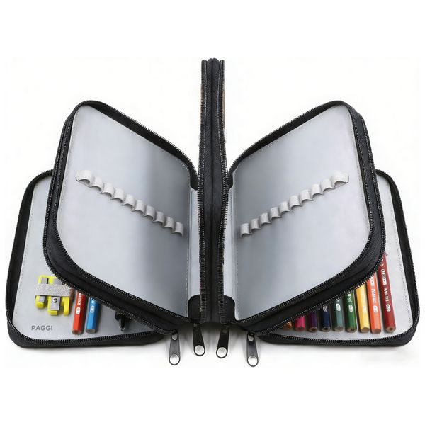 72 Slot Colored Pencil Case Portable Color Pen Pouch Box wtih Eraser Slot