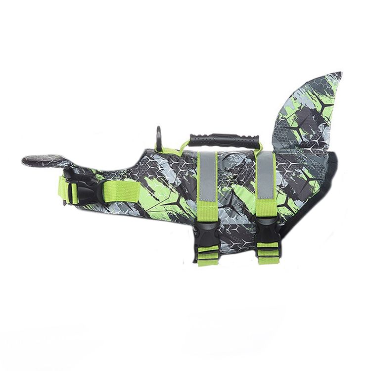 Dog Shark Fin Life Jacket for Swimming with Safety Handle Shop Today