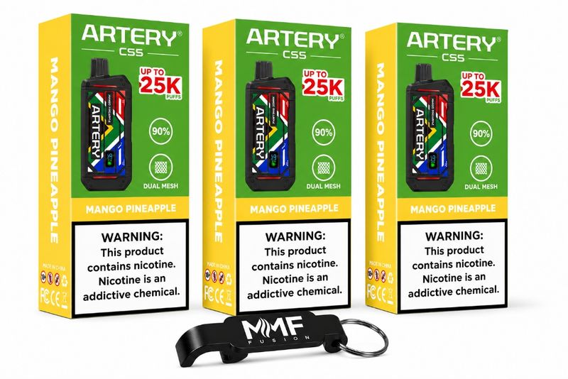 Artery MMF Edition 25000 Puffs Dispo Vapes - Mango Pineapple (Pack of 5)