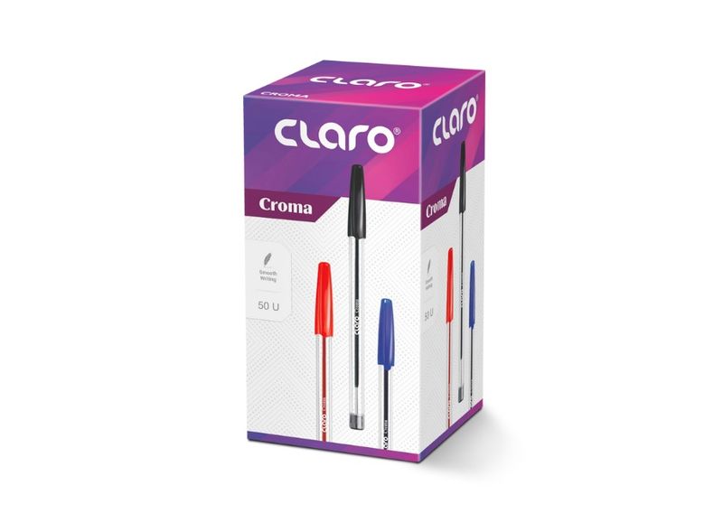 Claro Box of 50 Claro Croma Blue Pens