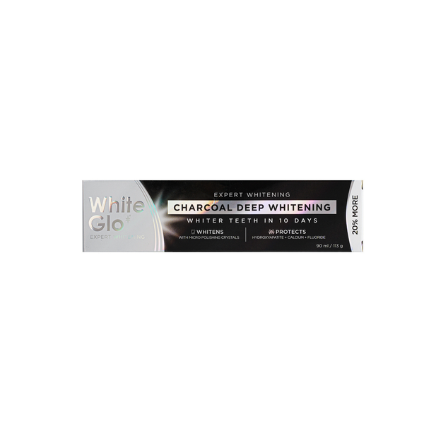 White Glo Toothpaste 90ml Expert, Charcoal
